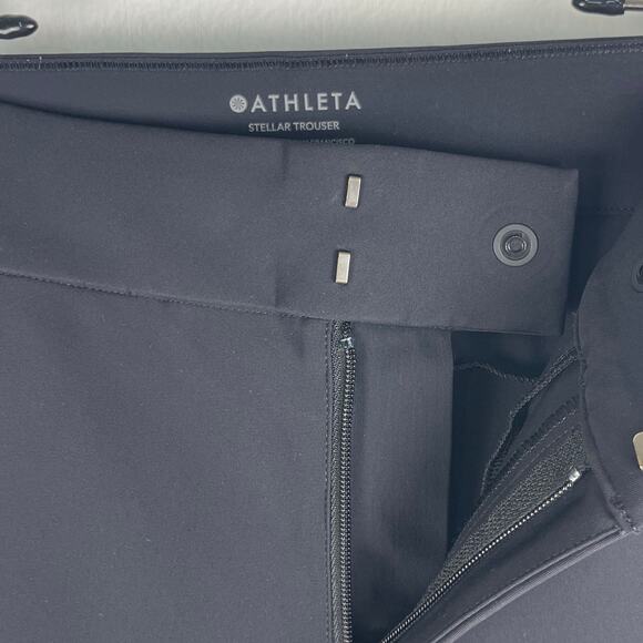 Athleta Stellar Trouser Black Ankle Pants Women's 8 Tall Stretch Travel Work - Picture 7 of 14